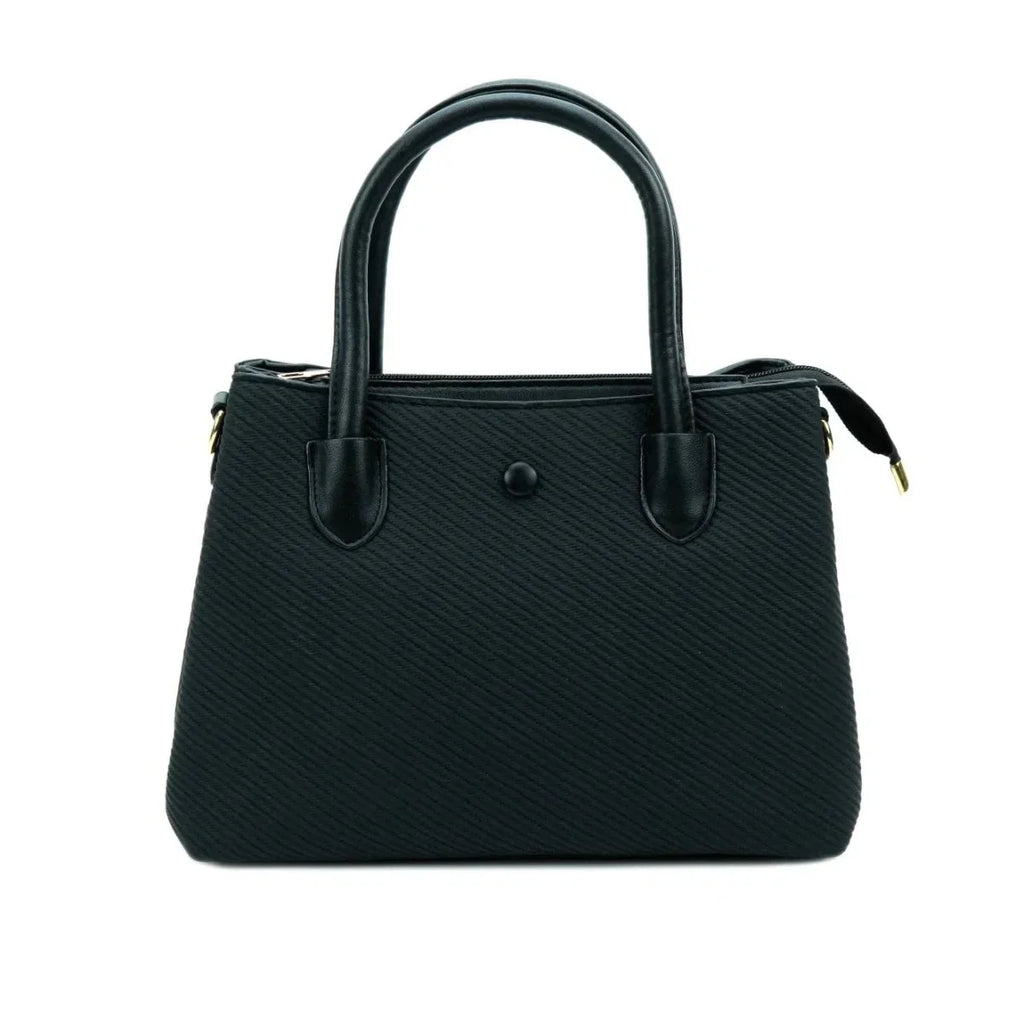 Women's Textured Handbag – Elegant Top Handle Purse